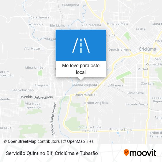 Servidão Quintino Bif mapa