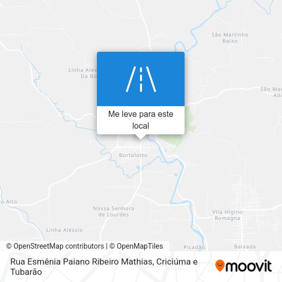 Rua Esmênia Paiano Ribeiro Mathias mapa