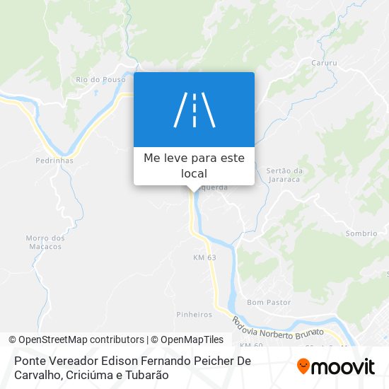 Ponte Vereador Edison Fernando Peicher De Carvalho mapa