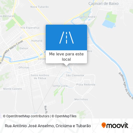 Rua Antônio José Anselmo mapa