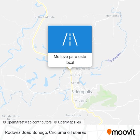 Rodovia João Sonego mapa