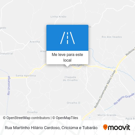 Rua Martinho Hilário Cardoso mapa