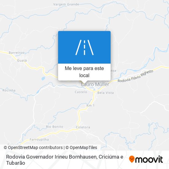 Rodovia Governador Irineu Bornhausen mapa