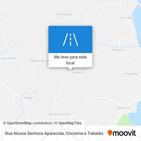 Rua Nossa Senhora Aparecida mapa