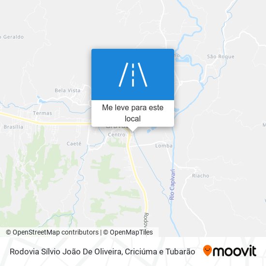 Rodovia Sílvio João De Oliveira mapa