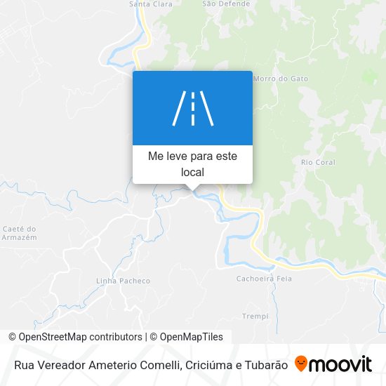 Rua Vereador Ameterio Comelli mapa