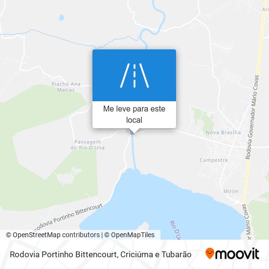 Rodovia Portinho Bittencourt mapa