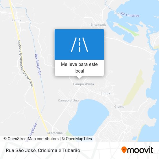 Rua São José mapa