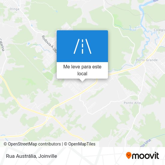 Rua Austrália mapa