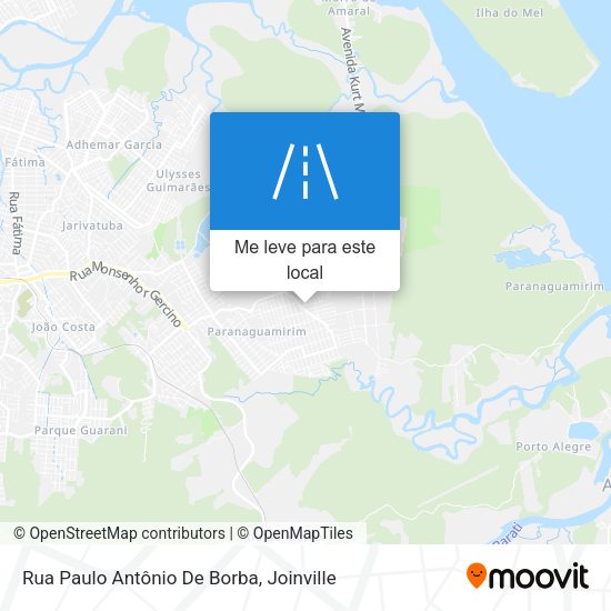 Rua Paulo Antônio De Borba mapa