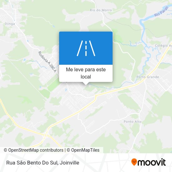 Rua São Bento Do Sul mapa