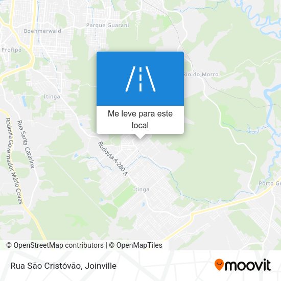 Rua São Cristóvão mapa