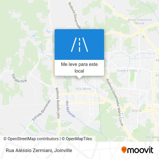 Rua Aléssio Zermiani mapa