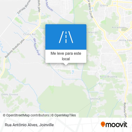 Rua Antônio Alves mapa