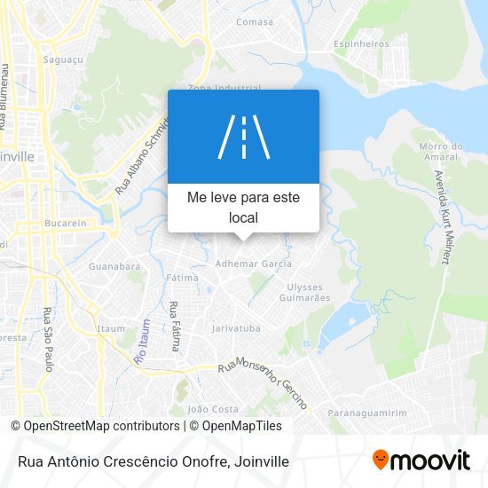 Rua Antônio Crescêncio Onofre mapa