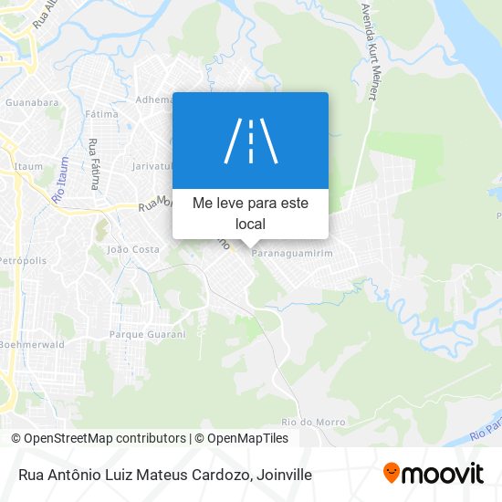 Rua Antônio Luiz Mateus Cardozo mapa