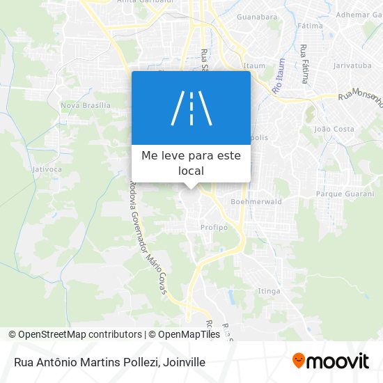 Rua Antônio Martins Pollezi mapa