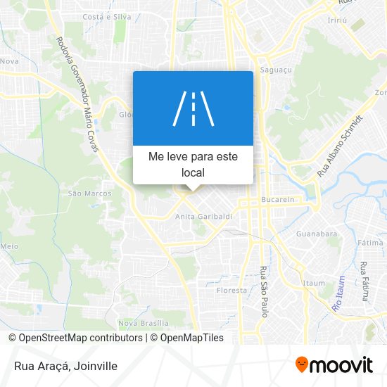 Rua Araçá mapa