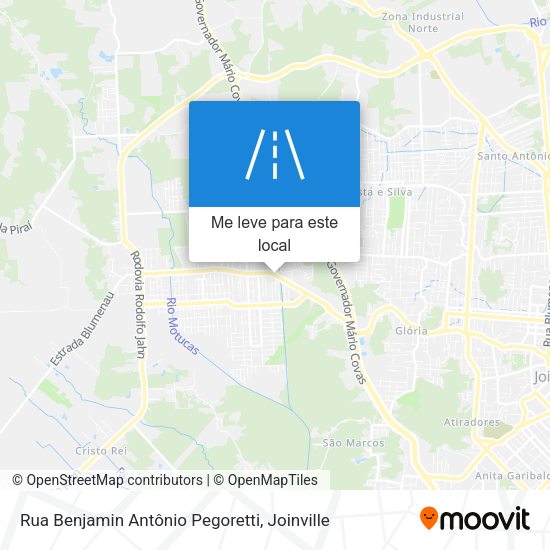 Rua Benjamin Antônio Pegoretti mapa