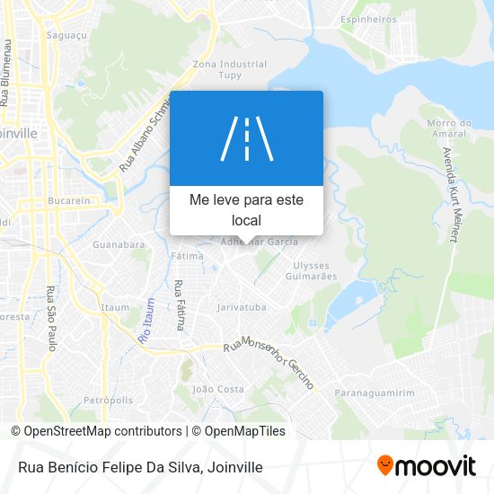 Rua Benício Felipe Da Silva mapa