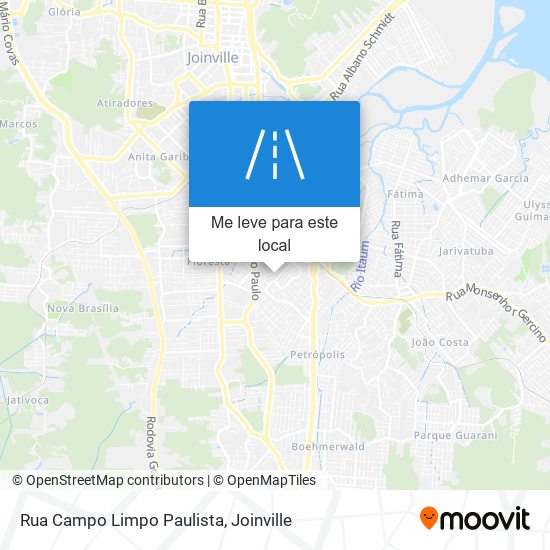 Rua Campo Limpo Paulista mapa