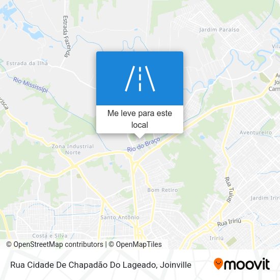 Rua Cidade De Chapadão Do Lageado mapa