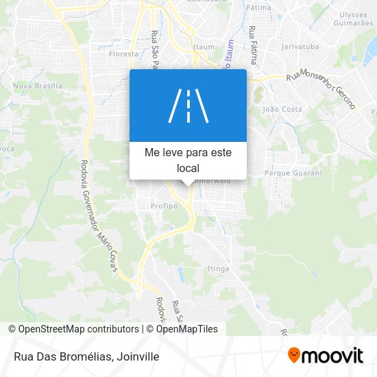Rua Das Bromélias mapa