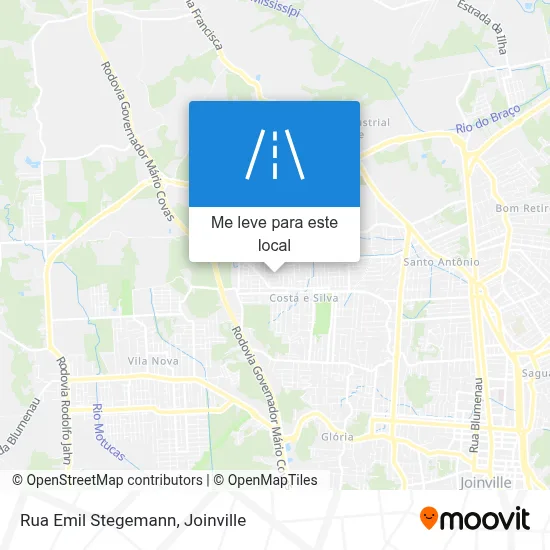 Rua Emil Stegemann mapa