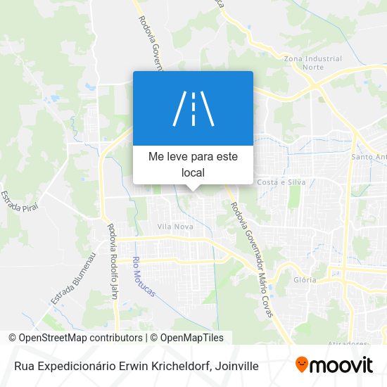 Rua Expedicionário Erwin Kricheldorf mapa