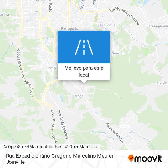 Rua Expedicionário Gregório Marcelino Meurer mapa