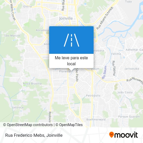 Rua Frederico Mebs mapa