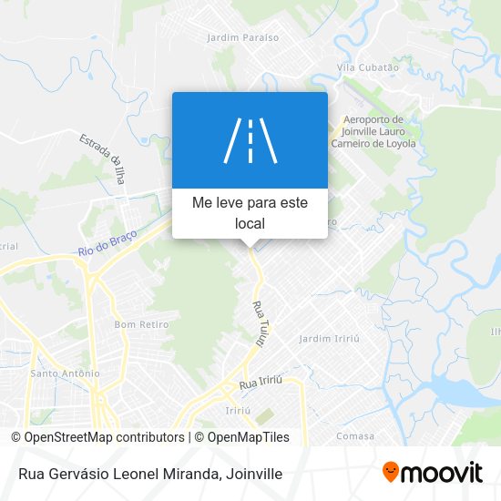 Rua Gervásio Leonel Miranda mapa