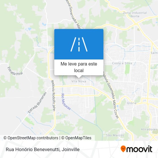 Rua Honório Benevenutti mapa