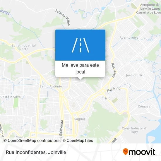 Rua Inconfidentes mapa