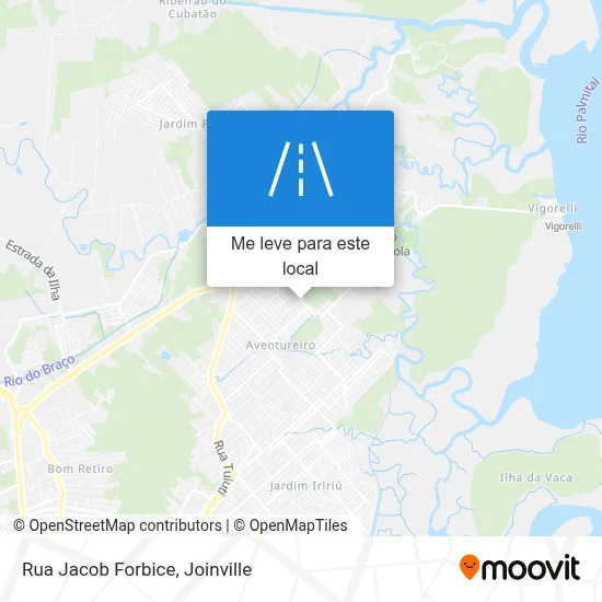 Rua Jacob Forbice mapa