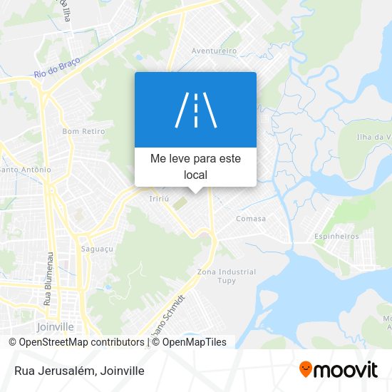 Rua Jerusalém mapa