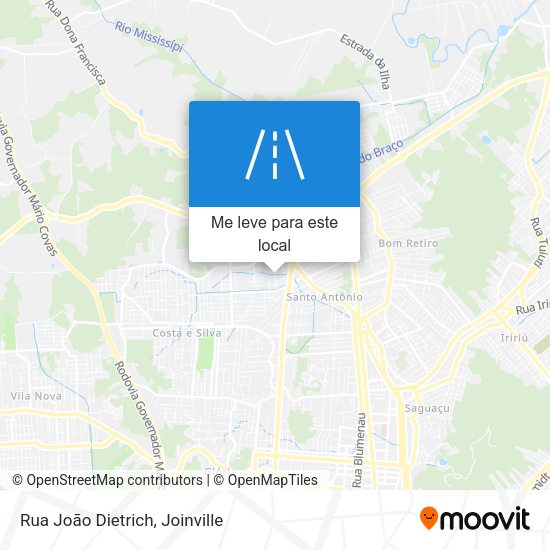 Rua João Dietrich mapa