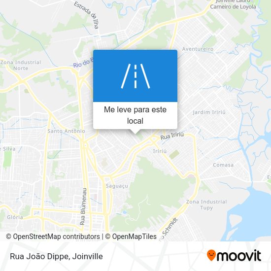 Rua João Dippe mapa