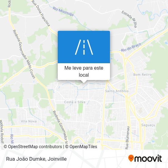 Rua João Dumke mapa