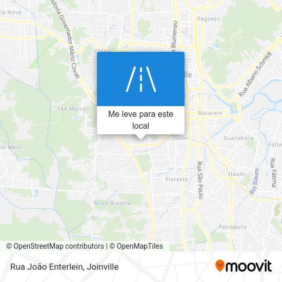 Rua João Enterlein mapa