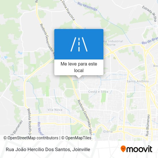 Rua João Hercílio Dos Santos mapa
