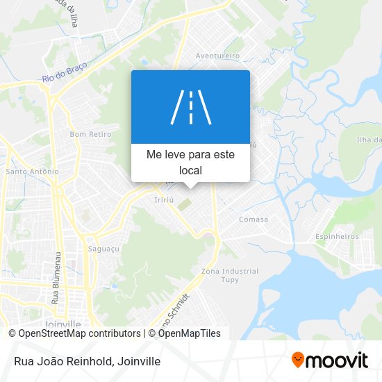 Rua João Reinhold mapa