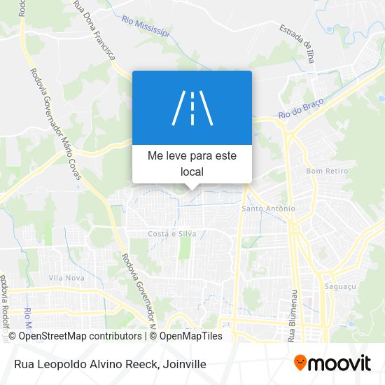Rua Leopoldo Alvino Reeck mapa