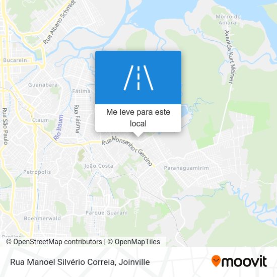 Rua Manoel Silvério Correia mapa
