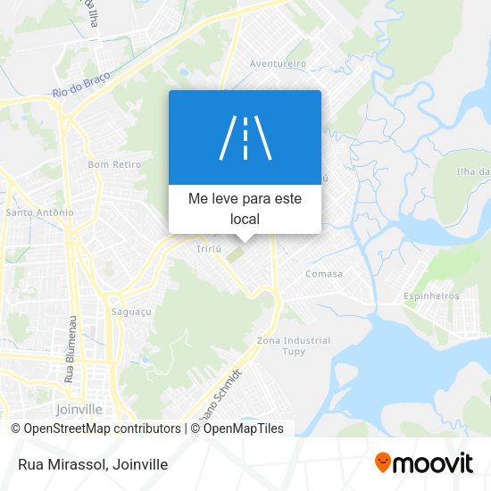 Rua Mirassol mapa
