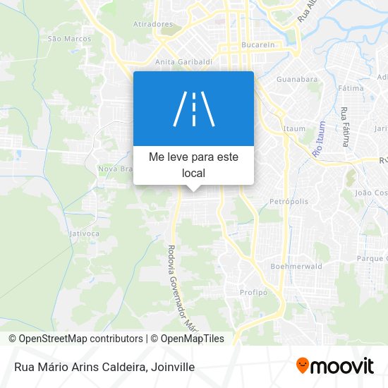 Rua Mário Arins Caldeira mapa