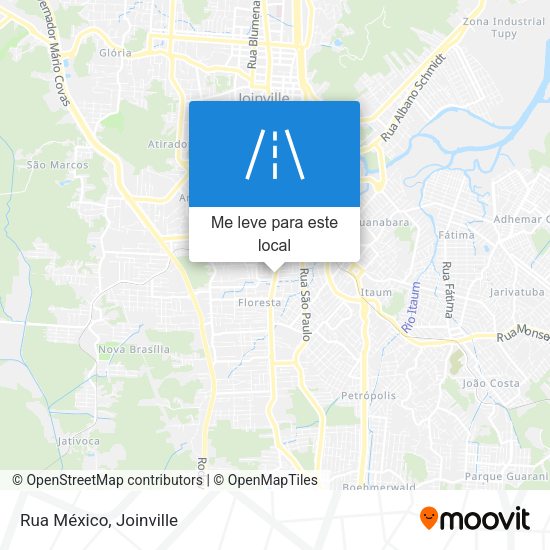 Rua México mapa