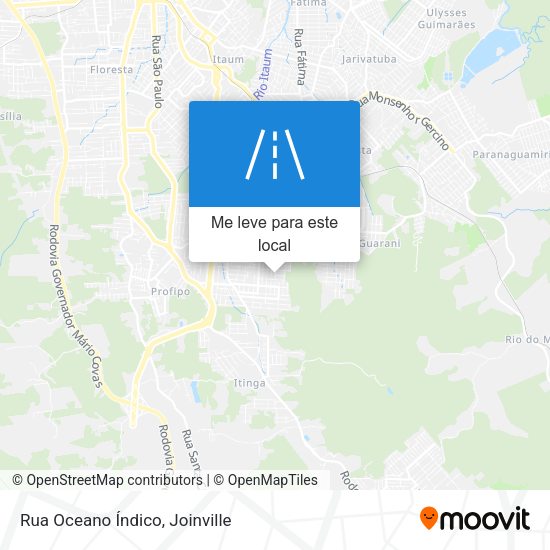 Rua Oceano Índico mapa