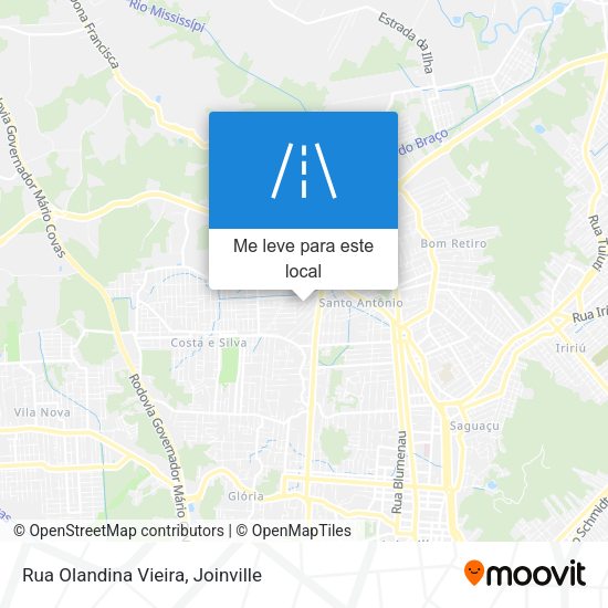 Rua Olandina Vieira mapa