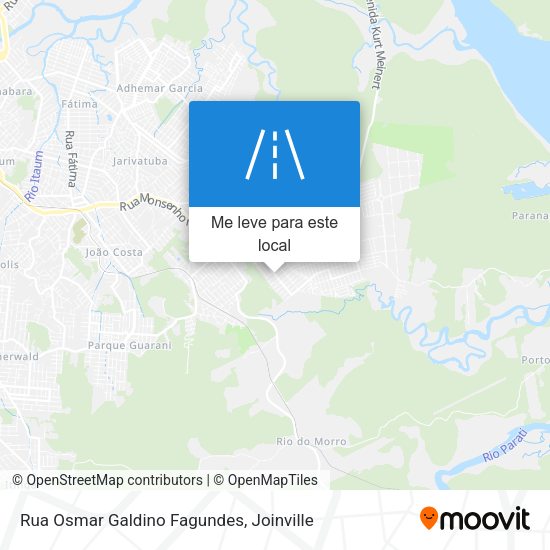 Rua Osmar Galdino Fagundes mapa